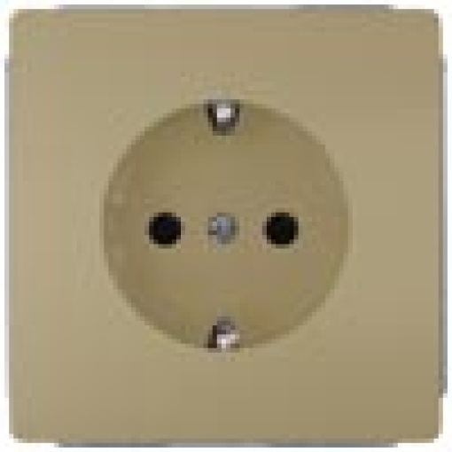 DELTA style SCHUKO socket outlet with increased touch protection gold