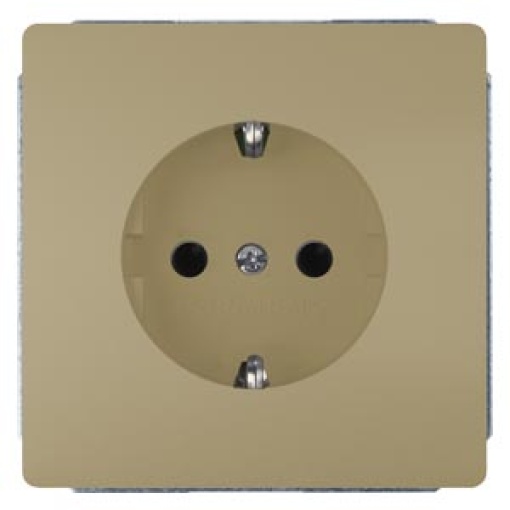 DELTA style SCHUKO socket outlet with increased touch protection gold