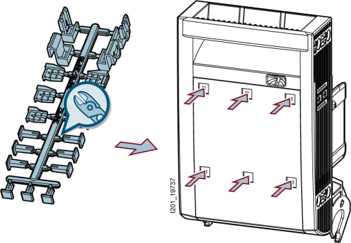 Assembly kit, to retrofit protection against power theft