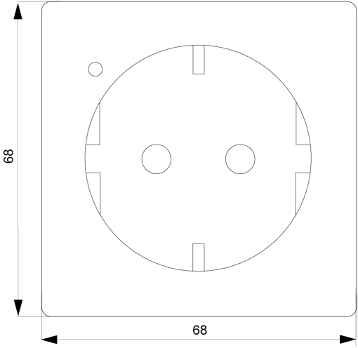 DELTA style SCHUKO socket outlet with status indicator, orange