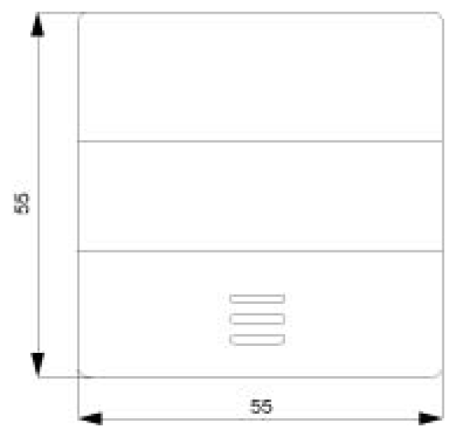 DELTA i-system rocker with window and labeling field, carbon metallic