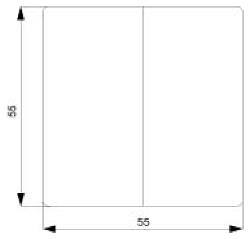 DELTA i-system rocker double neutral for two-circuit switch, aluminum metallic