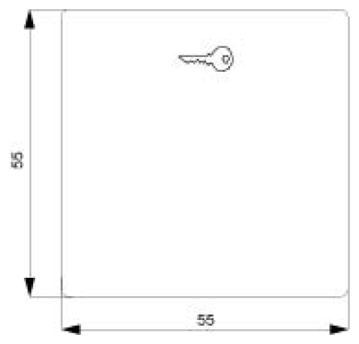 DELTA i-system rocker with door opener symbol, titanium white