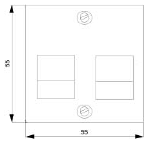 DELTA i-system cover plate for modular jack support plate with labeling field...