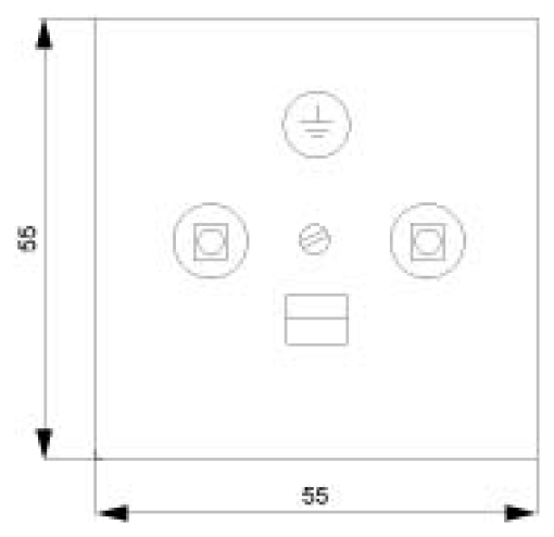 DELTA i-system double equipotential bonding socket, titanium white