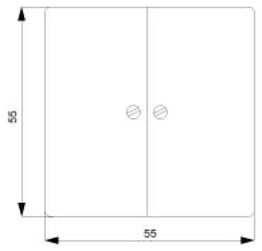 DELTA i-system rocker for screwing for two-circuit switch, titanium white