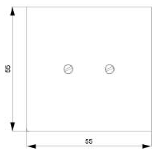 DELTA i-system outlet plate, aluminum metallic