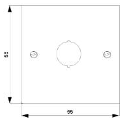DELTA i-system cover plate for flush-mounting command devices diameter 22.5m...