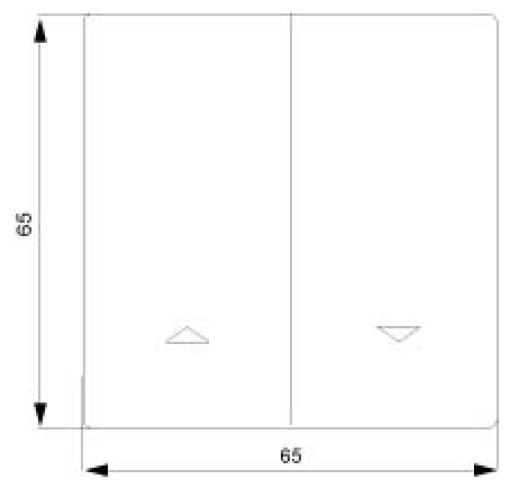 DELTA profil rocker with shutterblind symbols, titanium white
