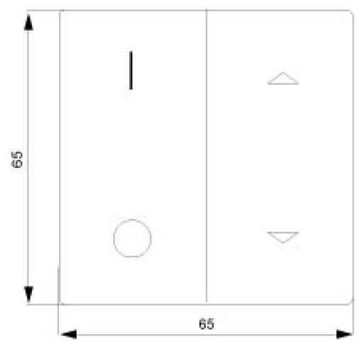 DELTA profil rocker with IO and shutterblind symbols for OFF switch, titani...