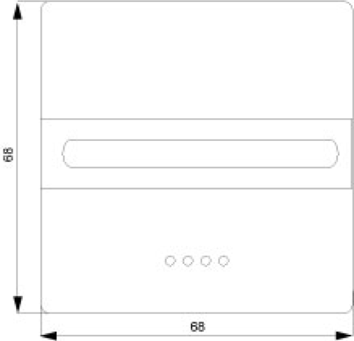 DELTA style rocker with window and labeling field, platinum metallic