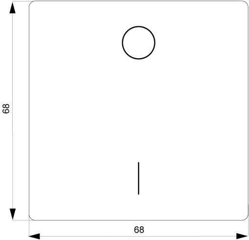 DELTA style rocker with IO symbols for OFF switch, platinum metallic