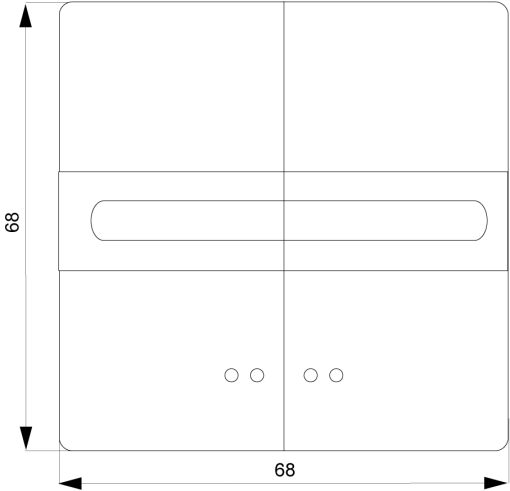 DELTA style rocker double with labeling field and window for two-circuit swit...