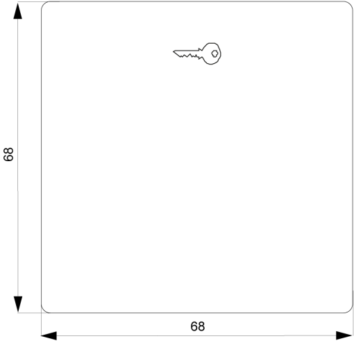 DELTA style rocker with door opener symbol, platinum metallic