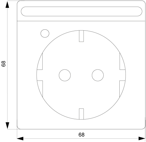DELTA style SCHUKO socket outlet with labeling field, status indicator and in...