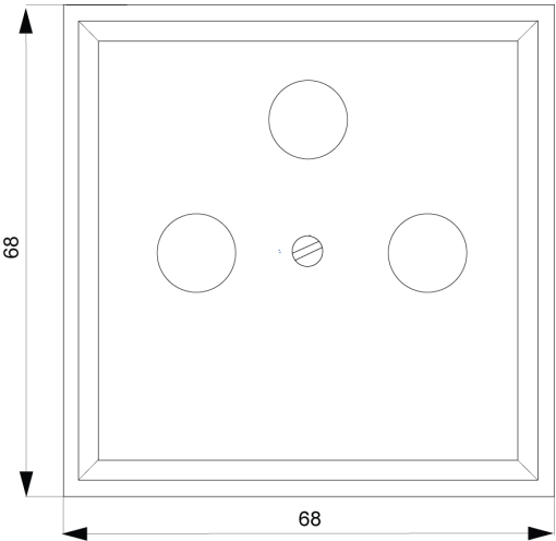 DELTA style cover plate for TVRFSAT 2- and 3-hole, titanium white