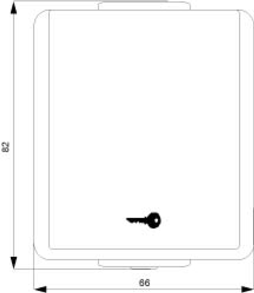 DELTA fläche IP44 surface-m. shutterblind key-operated switch with hinged li...