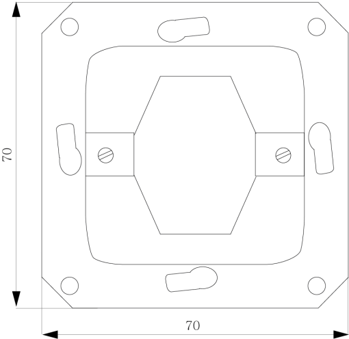 DELTA insert flush-m. shutterblind switch with elec. and mech. interlock