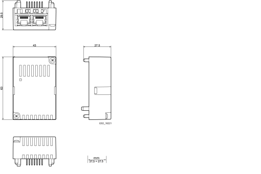 Expansion module Switched Ethernet PROFINET V3, plug-in, for 7KM PAC3200