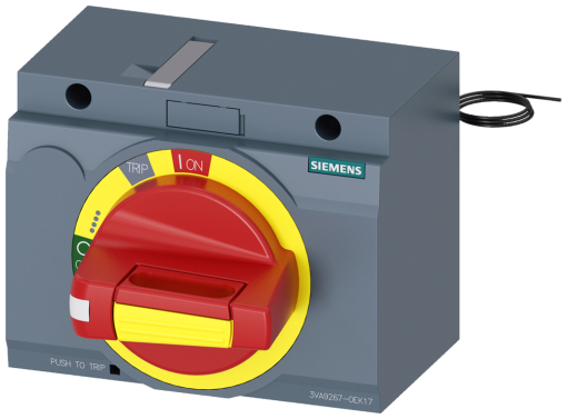 Front mounted rotary operator EMERGENCY OFF, IEC IP3040, illumination kit, 2...