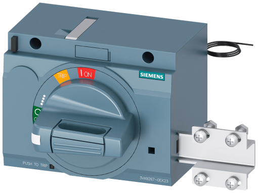 Front mounted rotary operator standard with door interlock, IEC IP3040, illu...