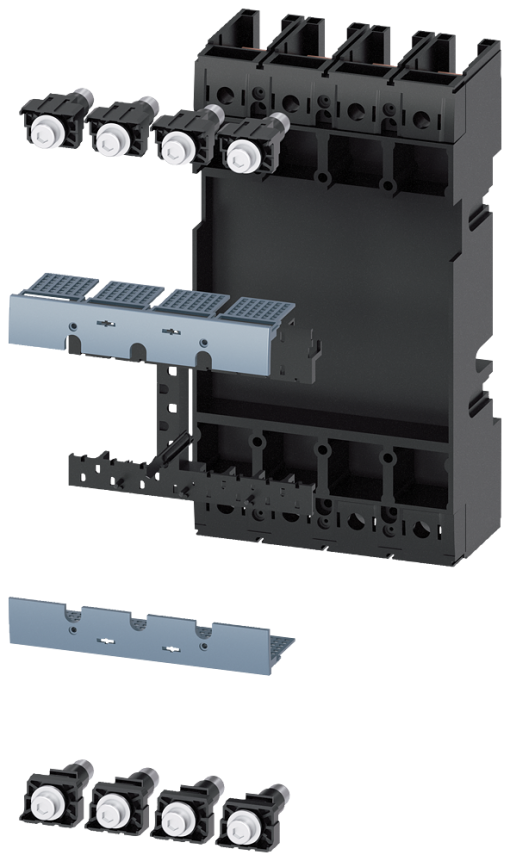 Plug-in unit, complete kit, accessory for circuit breaker, 4-pole 3VA2