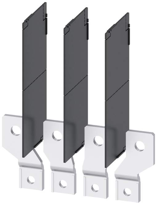 Front bus connectors broadened, 4 units, accessory for 3VA2 100160250
