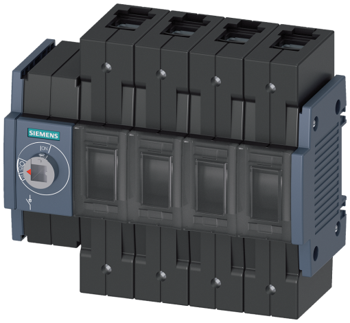 Switch disconnector 80 A, size 2, 4-pole, front operating mechanism on left, ...