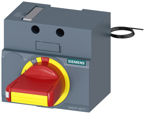 Front mounted rotary operator EMERGENCY OFF, IEC IP3040, illumination kit, 2...