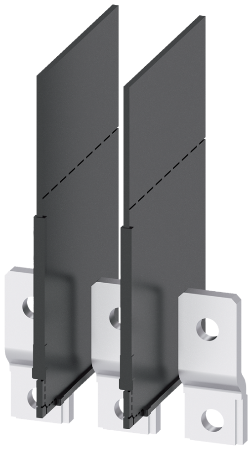 Front bus connectors extended, 3 units, accessory for 3VA1 100160