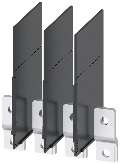 Front bus connectors extended, 4 units, accessory for 3VA1 100160