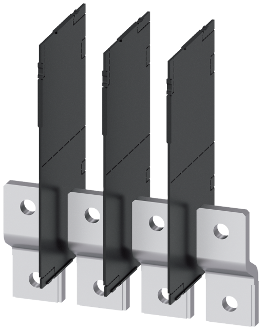 Front bus connectors extended, 4 units, accessory for 3VA1 400630 3VA2 400630