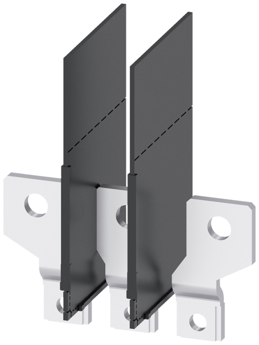 Front bus connectors broadened, 3 units, accessory for 3VA1 100160