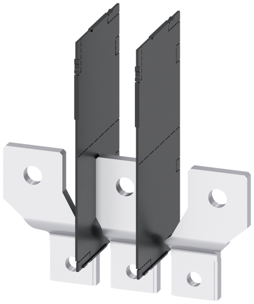 Front bus connectors broadened, 3 units, accessory for 3VA1 400630 3VA2