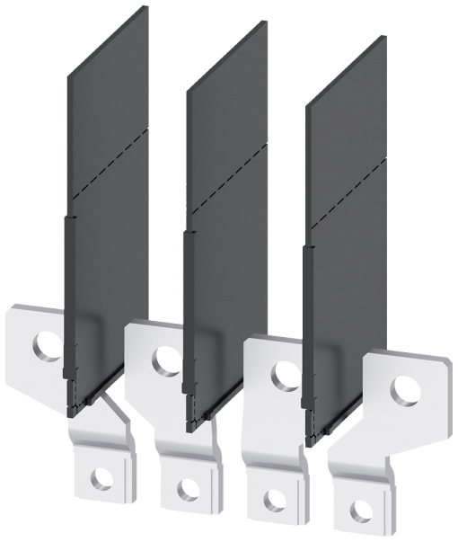 Front bus connectors broadened, 4 units, accessory for 3VA1 100160