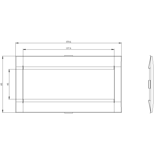 Cover frame 137.6x 45.65 mm WxH accessory