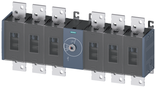 Switch disconnector 1600 A, size 5, 6-pole DC front operating mechanism, cent...