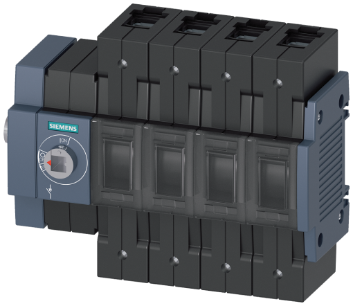 Switch disconnector 80 A, size 2, 4-pole, lateral operating mechanism on left...