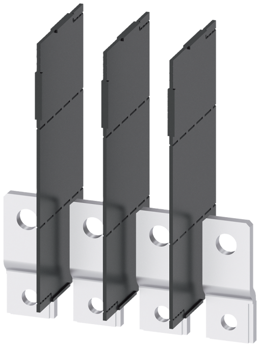 Front bus connectors extended, 4 units, accessory for 3VA1 250