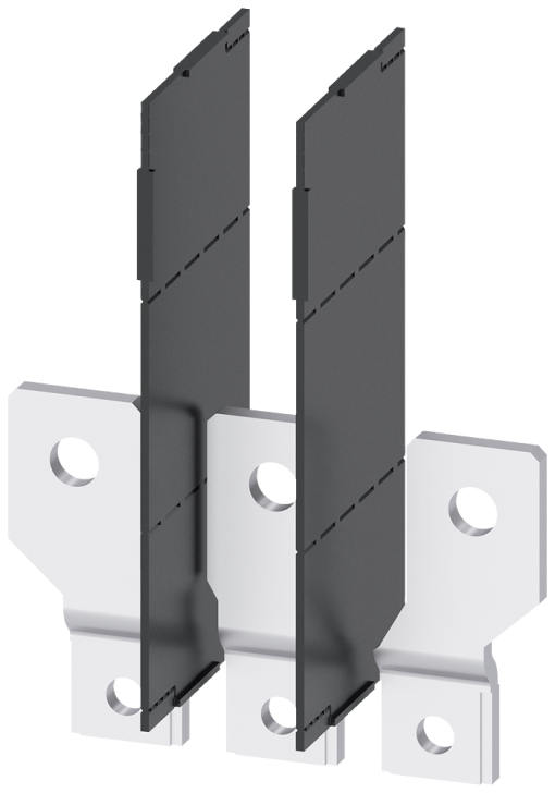 Front bus connectors broadened, 3 units, accessory for 3VA1 250