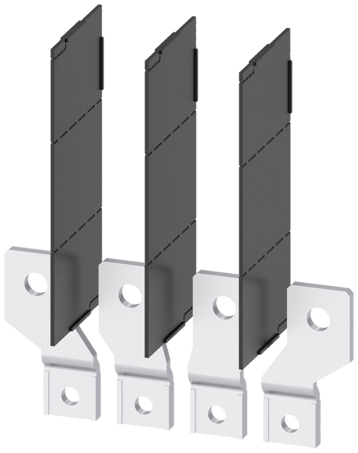 Front bus connectors broadened, 4 units, accessory for 3VA1 250