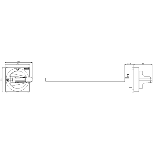 Door-coupling rotary operating mechanism Emergency switching-off without tole...