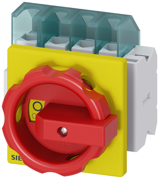 SENTRON, 3LD switch disconnector, EMERGENCY OFF switch, 4-pole, Iu 25 A