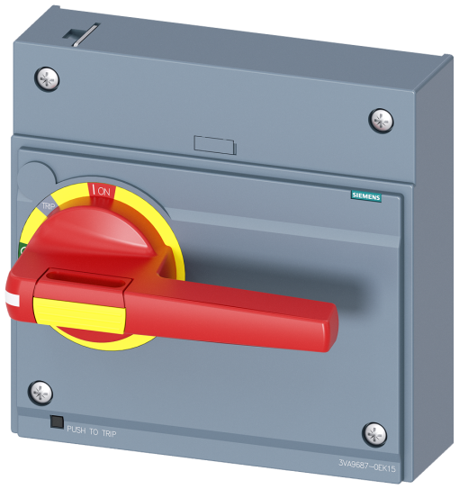 Front mounted rotary operator EMERGENCY OFF, IEC IP3040, accessory for 3VA1...