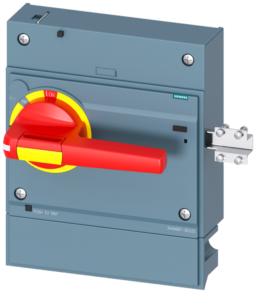 Front mounted rotary operator EMERGENCY OFF, with door interlock, IEC IP3040...