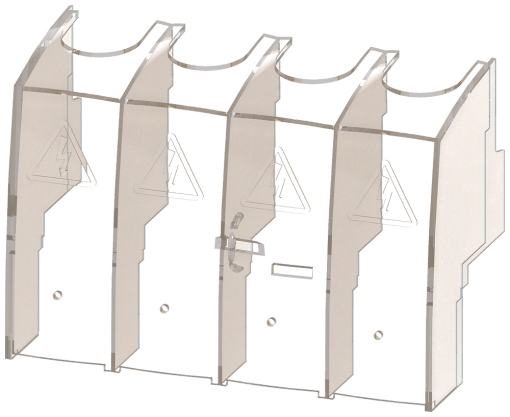 Accessory for 3KC3, 3KC6 terminal covers 4-pole for 40-160 A containing 2 units