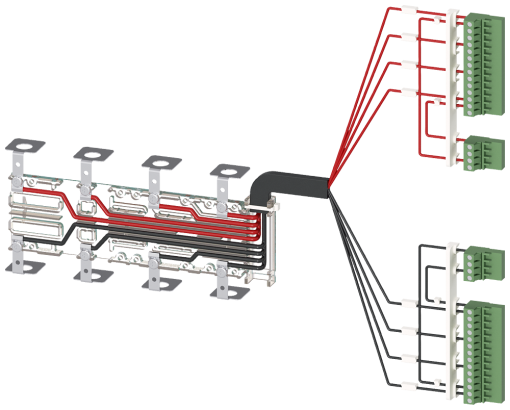 Accessory for 3KC8 power supply cable for upper connection 4-pole