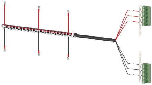Accessory for 3KC8 control wire taps, kit for upper connection