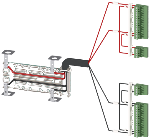 Accessory for 3KC8 power supply cable for lower connection 2-pole