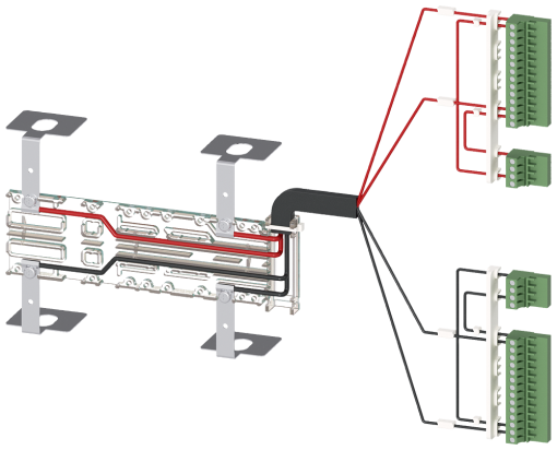 Accessory for 3KC8 power supply cable for lower connection 2-pole
